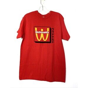 McDonald’s WcDonald's T-Shirt  Size M Red Anime Authentic Crew Member Unisex